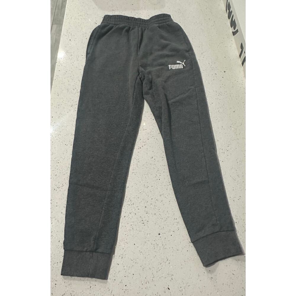Boys Puma Joggers Charcoal Gray Size Medium